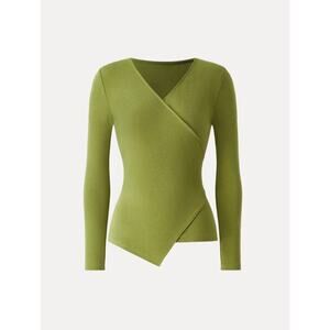 OGL LiteWarm Surplice Skimming Long Sleeve Top NWT SIZE XL